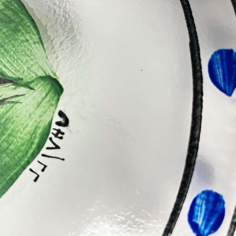 Kosta Boda Tulipa 7.5" Glass Hand Painted Tulip Salad Plates Ulrica Hydman UHV - Picture 5 of 12